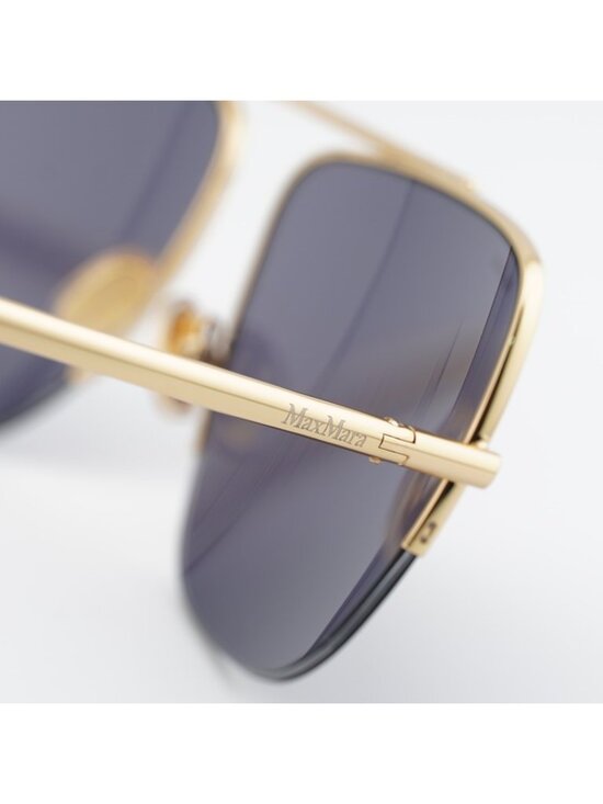 Max Mara MENTON3 MM0121 30A Sunglasses Gold Aviator Frame, Smoke Lenses main image 4